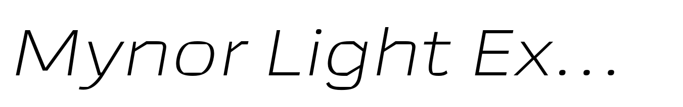 Mynor Light Expanded Italic